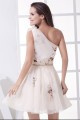 Beading Knee-Length One-Shoulder Prom/Formal Evening Dresses 02021046