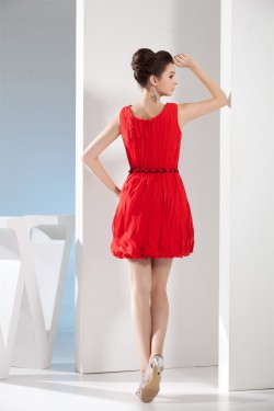Beading Sheath/Column Short/Mini Chiffon Prom/Formal Evening Dresses 02021048