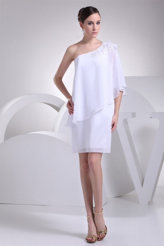 Beading Short/Mini Chiffon Little White Dresses 02021049 Beading Short/Mini Chiffon Little White Dresses 02021049