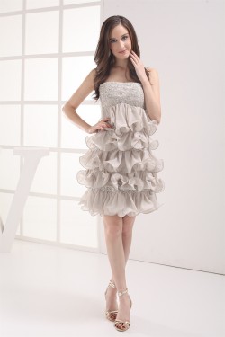 Beading Short/Mini Sheath/Column Sleeveless Prom/Formal Evening Dresses 02021050