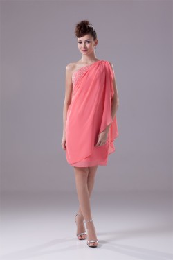 Beading Sleeveless Chiffon Sheath/Column Bridesmaid Dresses 02021052