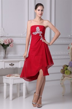Beading Strapless Chiffon Prom/Formal Evening Dresses 02021056