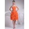 Cascading Ruffles Knee-Length A-Line Chiffon Evening Party Dresses 02021066