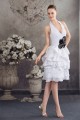 A-Line Halter Short White Homecoming Cocktail Party Bridesmaid Dresses 02021071