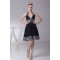 A-Line Halter Sequin Short Black Knee-Length Prom/Formal Evening Dresses 02021072