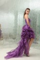 High Low Beading Satin Organza Sleeveless A-Line Homecoming Cocktail Party Dresses 02021078
