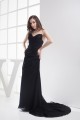 A-Line Brush Sweep Train Long Black Prom/Formal Evening Dresses 02020108 A-Line Brush Sweep Train Long Black Prom/Formal Evening Dresses 02020108