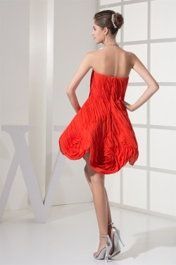 Handmade Flowers Soft Sweetheart Short/Mini Prom/Formal Evening Dresses 02021083