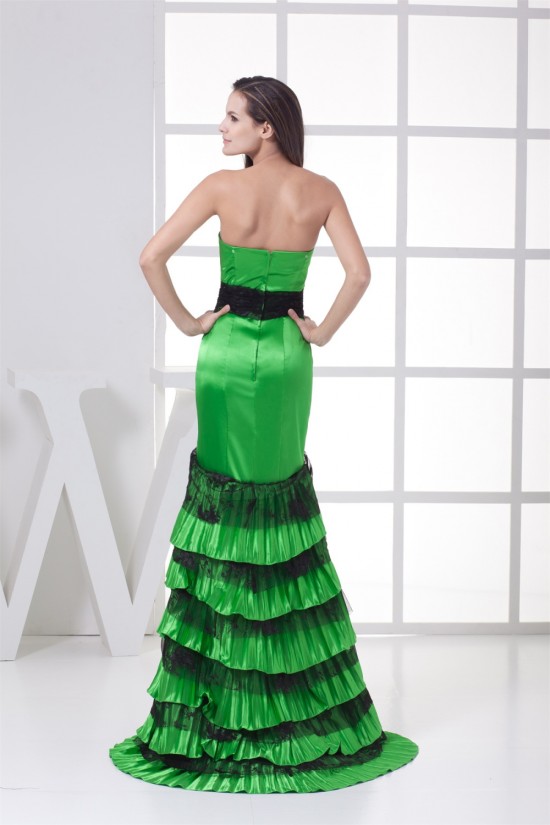 Brush Sweep Train Beading Lace Silk like Satin Prom/Formal Evening Dresses 02020109 Brush Sweep Train Beading Lace Silk like Satin Prom/Formal Evening Dresses 02020109