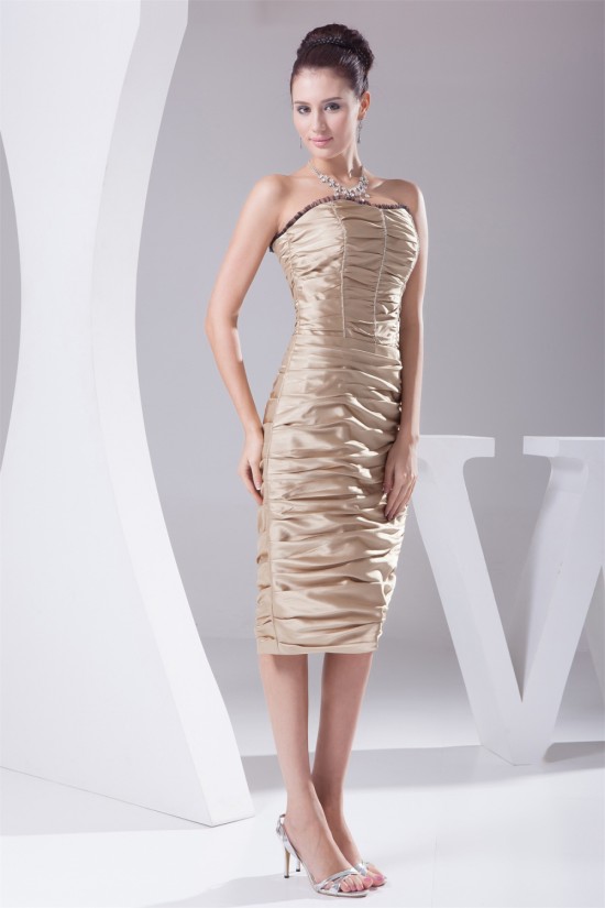 Mermaid/Trumpet Knee-Length Silk like Satin Prom/Formal Evening Dresses 02021095 Mermaid/Trumpet Knee-Length Silk like Satin Prom/Formal Evening Dresses 02021095