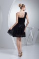 A-Line Short/Mini One-Shoulder Sleeveless Sequins Black Dresses 02021097 A-Line Short/Mini One-Shoulder Sleeveless Sequins Black Dresses 02021097