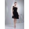 A-Line Short/Mini One-Shoulder Sleeveless Sequins Black Dresses 02021097