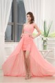One-Shoulder Beading Puddle Train Satin Chiffon Prom/Formal Evening Dresses 02021099