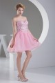 Organza Silk like Satin Sleeveless Short/Mini Homecoming Dresses 02021104
