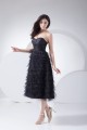 Pleats Taffeta Netting Tea Length Sleeveless Prom/Formal Evening Dresses 02021106