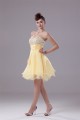 A-Line Ruched Organza Silk like Satin Sequined Material Prom/Formal Evening Dresses 02021107