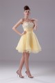 A-Line Ruched Organza Silk like Satin Sequined Material Prom/Formal Evening Dresses 02021107