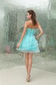 A-Line Satin Organza Ruffles Sleeveless Cocktail Evening Dresses 02021110