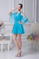 Ruffles Chiffon Silk like Satin Short/Mini Prom/Formal Evening Dresses 02021111