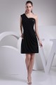 Ruffles Sleeveless One-Shoulder A-Line Short/Mini Sequins Dresses 02021117