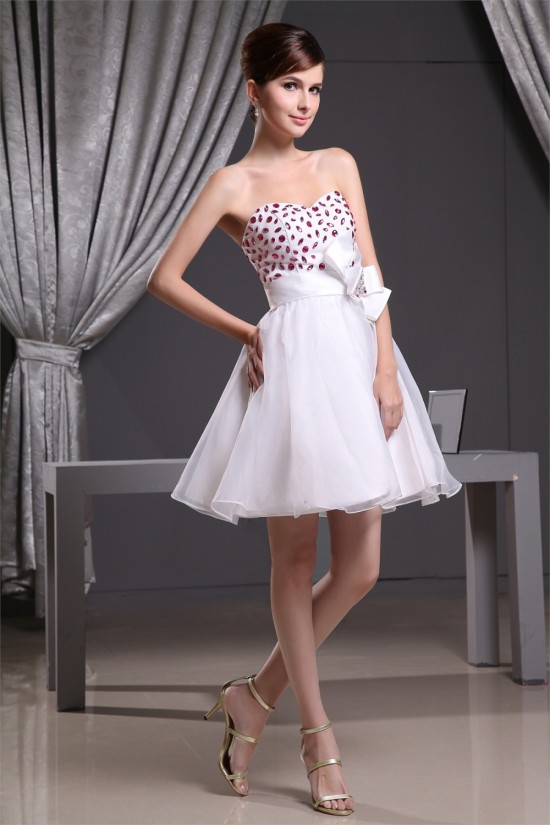 Satin Organza A-Line Strapless Sleeveless Prom/Formal Evening Dresses 02021123 Satin Organza A-Line Strapless Sleeveless Prom/Formal Evening Dresses 02021123