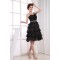 Satin Tulle Knee-Length Sleeveless A-Line Prom/Formal Evening Dresses 02021126