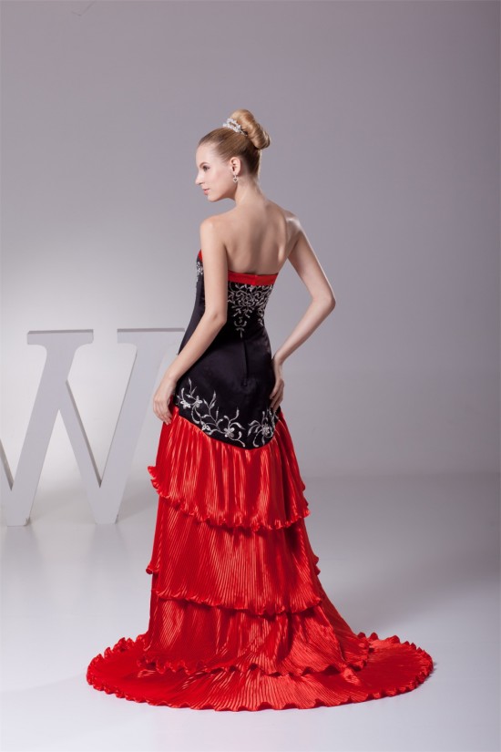 Brush Sweep Train Black Red Long Prom/Formal Evening Dresses 02020113 Brush Sweep Train Black Red Long Prom/Formal Evening Dresses 02020113