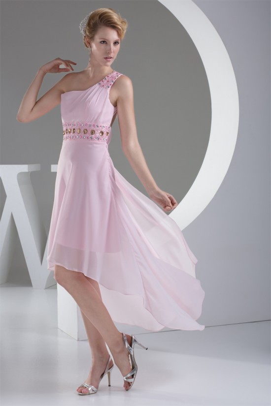 Sheath/Column Chiffon One-Shoulder Prom/Formal Evening Dresses 02021134