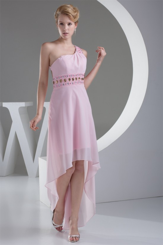 Sheath/Column Chiffon One-Shoulder Prom/Formal Evening Dresses 02021134