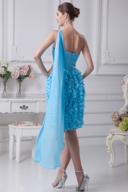 Sheath/Column One-Shoulder Chiffon Sleeveless Evening Party Dresses 02021144