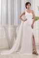 Brush Sweep Train One-Shoulder A-Line Long White Prom/Formal Evening Dresses 02020115 Brush Sweep Train One-Shoulder A-Line Long White Prom/Formal Evening Dresses 02020115