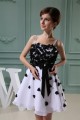 A-Line Short/Mini Handmade Flowers Chiffon Prom/Formal Evening Dresses 02021157