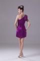 Short/Mini Elastic Woven Satin One-Shoulder Prom/Formal Evening Dresses 02021168