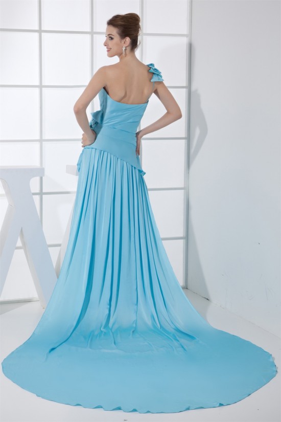 Brush Sweep Train One-Shoulder Sleeveless Long Blue Prom/Formal Evening Dresses 02020117 Brush Sweep Train One-Shoulder Sleeveless Long Blue Prom/Formal Evening Dresses 02020117