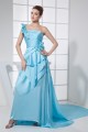 Brush Sweep Train One-Shoulder Sleeveless Long Blue Prom/Formal Evening Dresses 02020117 Brush Sweep Train One-Shoulder Sleeveless Long Blue Prom/Formal Evening Dresses 02020117