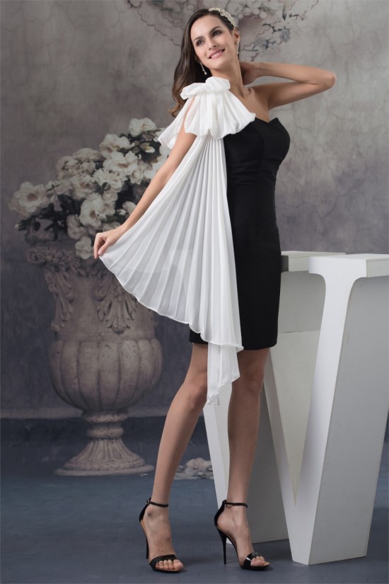 Short/Mini One-Shoulder Sleeveless Sheath/Column Prom/Formal Evening Dresses 02021174