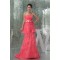 Brush Sweep Train Organza Long Prom Evening Formal Dresses 02020118