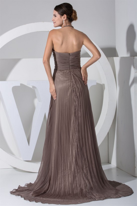 A-Line Halter Pleated Long Chiffon Prom/Formal Evening Dresses 02020119 A-Line Halter Pleated Long Chiffon Prom/Formal Evening Dresses 02020119