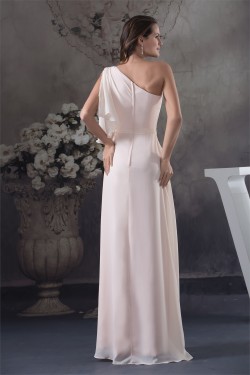 One-Shoulder Chiffon Long Prom/Formal Evening Bridesmaid Dresses 02021191