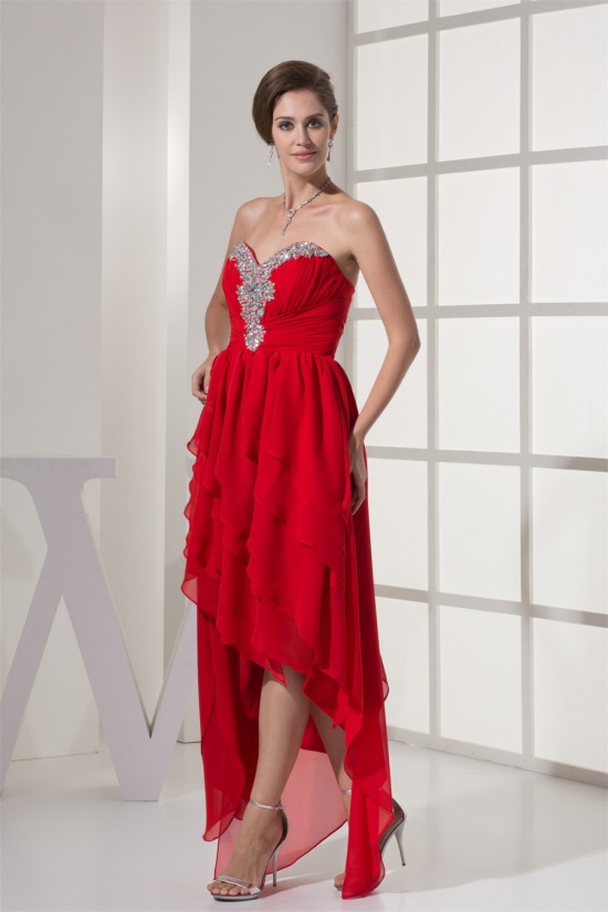 Beading Chiffon Sweetheart Short Red Prom/Formal Evening Dresses 02021204 Beading Chiffon Sweetheart Short Red Prom/Formal Evening Dresses 02021204
