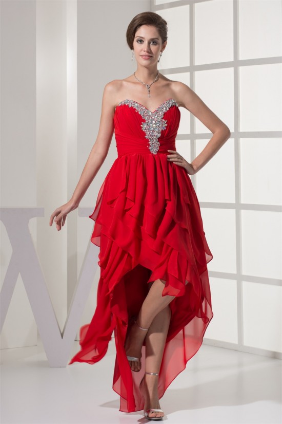 Beading Chiffon Sweetheart Short Red Prom/Formal Evening Dresses 02021204 Beading Chiffon Sweetheart Short Red Prom/Formal Evening Dresses 02021204
