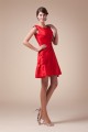Sleeveless Ruffles Taffeta Straps Short/Mini Bridesmaid Dresses 02021215