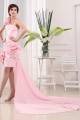 Sleeveless Satin Chiffon Short/Mini Sheath/Column Homecoming Dresses 02021216