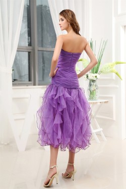 Sleeveless Satin Organza Ruffles Soft Sweetheart Prom/Formal Evening Dresses 02021218