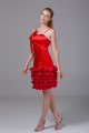 Sleeveless Short/Mini Beading Taffeta Silk like Satin Prom/Formal Evening Dresses 02021225