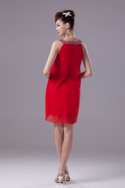 Sleeveless Short/Mini Sheath/Column Scoop Bridesmaid Dresses 02021226