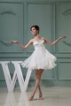 A-Line Short/Mini Sweetheart Beaded White Prom/Formal Evening Homecoming Dresses 02021229