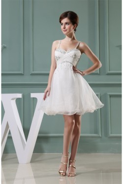 A-Line Short/Mini Sweetheart Beaded White Prom/Formal Evening Homecoming Dresses 02021229