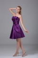Sleeveless Silk like Satin A-Line Short/Mini Purple Prom/Formal Evening Bridesmaid Dresses 02021230
