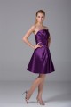 Sleeveless Silk like Satin A-Line Short/Mini Purple Prom/Formal Evening Bridesmaid Dresses 02021230